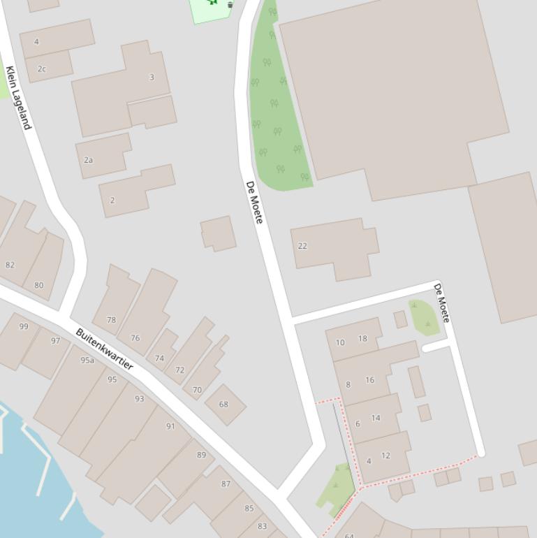 Kaart van  De Moete.