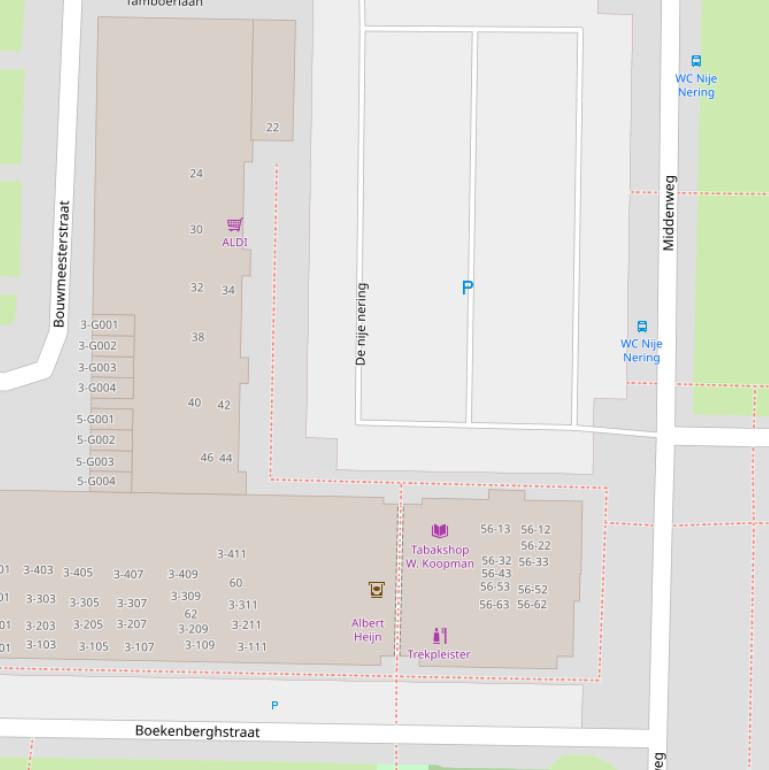 Kaart van  De nije nering.