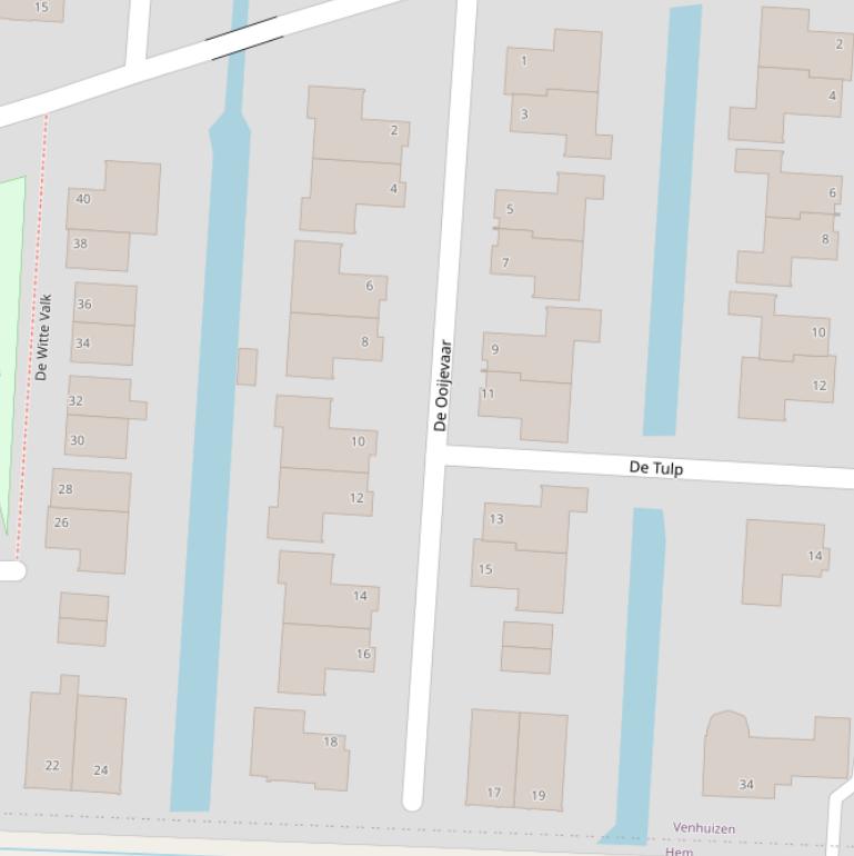 Kaart van  De Ooijevaar.