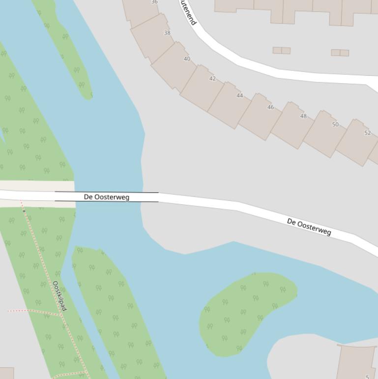 Kaart van  De Oosterweg.