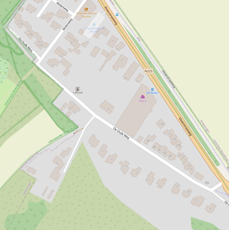 Kaart van  De Oude Weg.