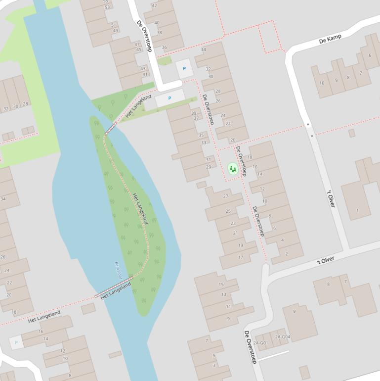 Kaart van  De Overstoep.