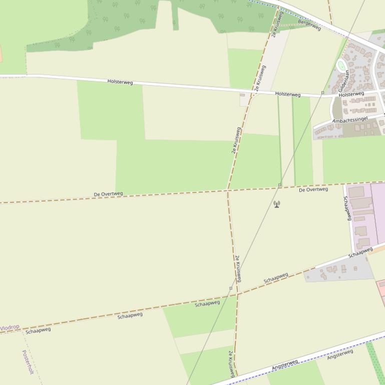 Kaart van  De Overtweg.