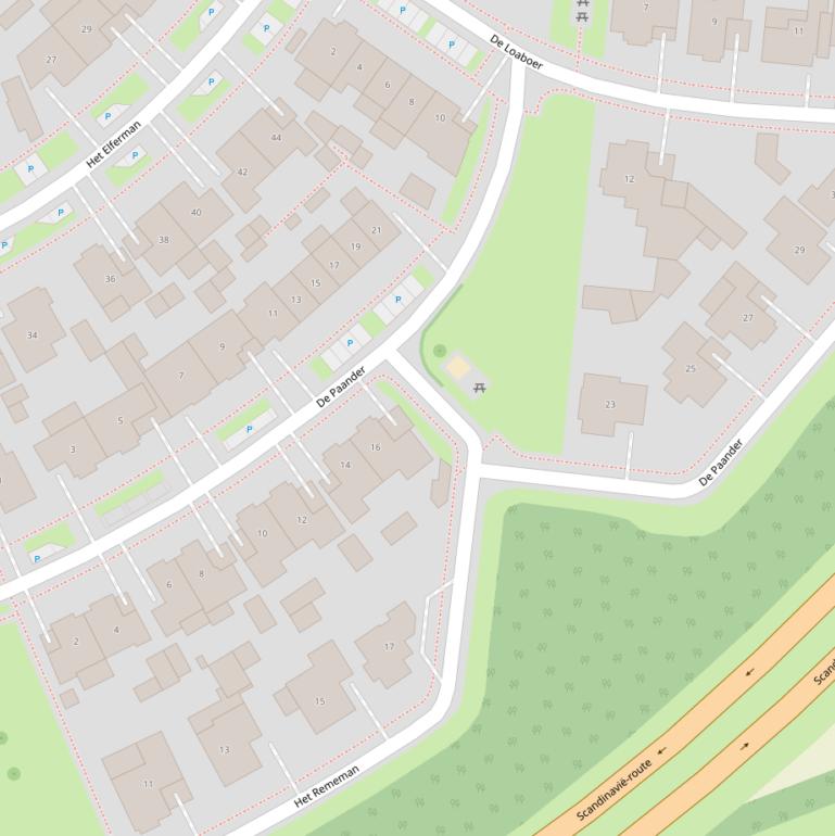 Kaart van  De Paander.