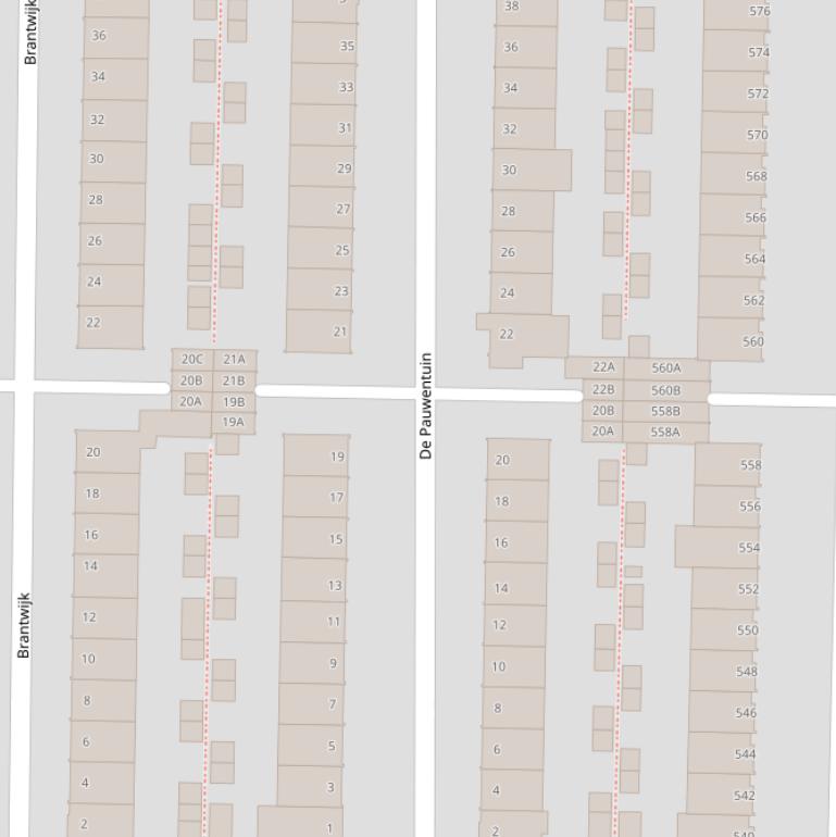 Kaart van  De Pauwentuin.