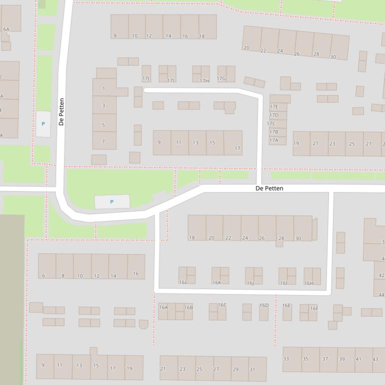 Kaart van  De Petten.