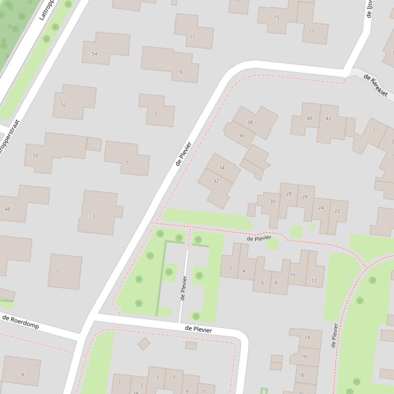 Kaart van  de Plevier.