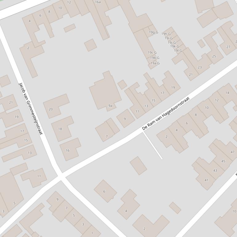 Kaart van  De Ram van Hagedoornstraat.