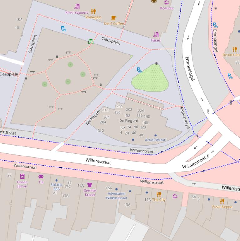 Kaart van  De Regent.