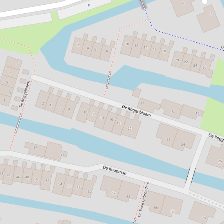 Kaart van  De Roggebloem.