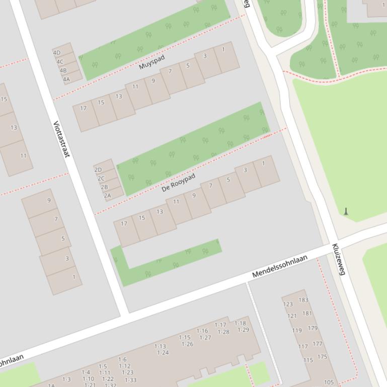 Kaart van  De Rooypad.