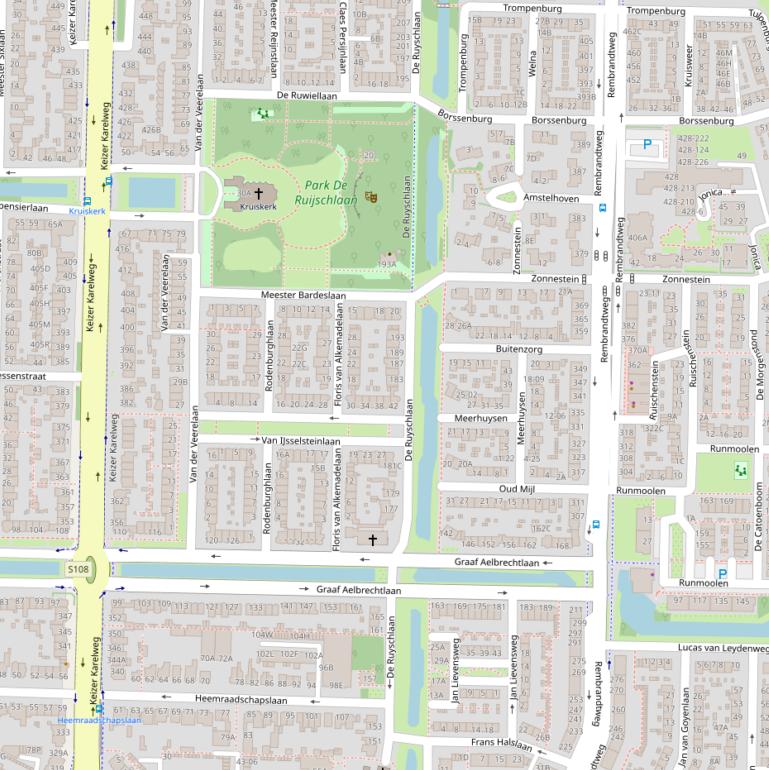Kaart van  De Ruyschlaan.