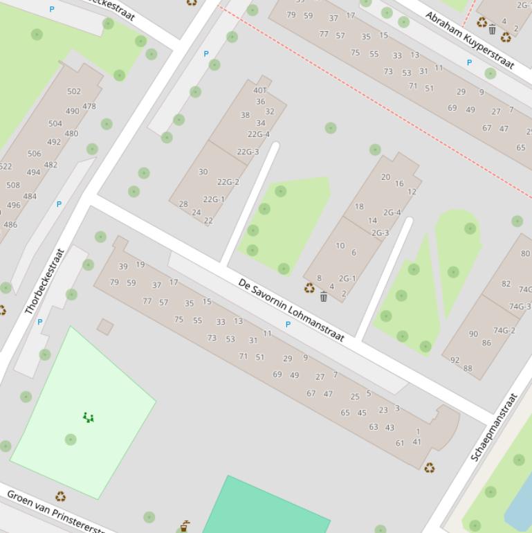 Kaart van  De Savornin Lohmanstraat.