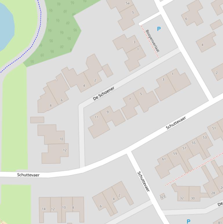 Kaart van  De Schoener.