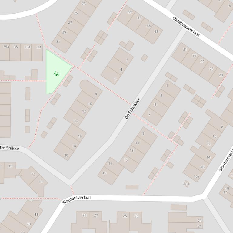 Kaart van  De Schokker.