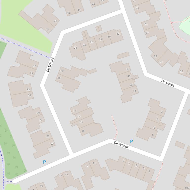 Kaart van  De Schoof.