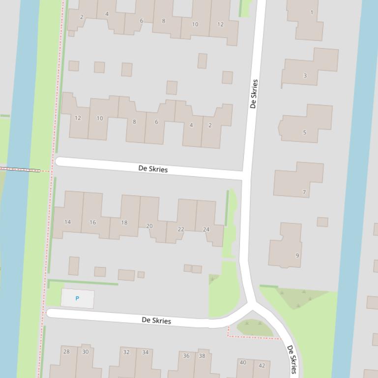 Kaart van  De Skries.