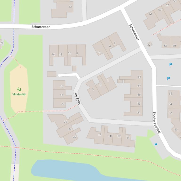 Kaart van  De Spits.