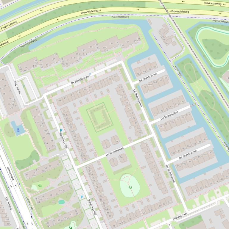 Kaart van  De Streektuinen.