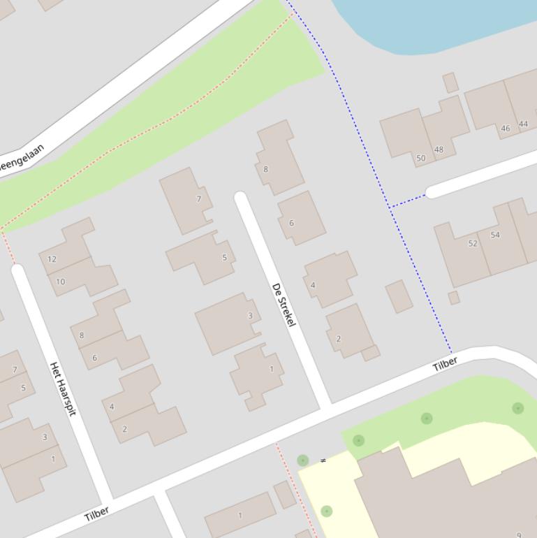 Kaart van  De Strekel.