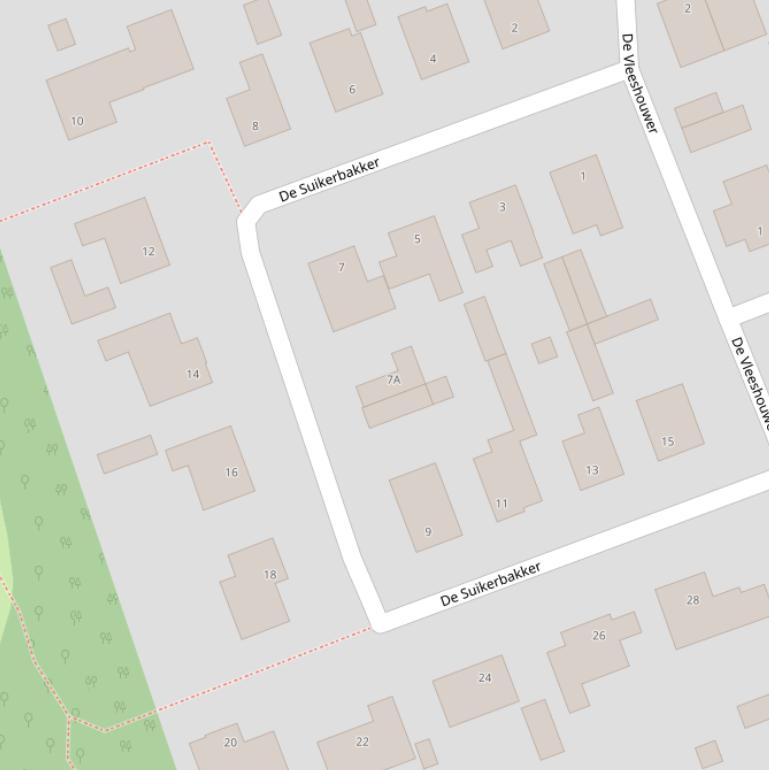 Kaart van  De Suikerbakker.