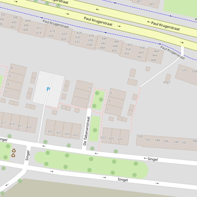 Kaart van  De Tabananstraat.