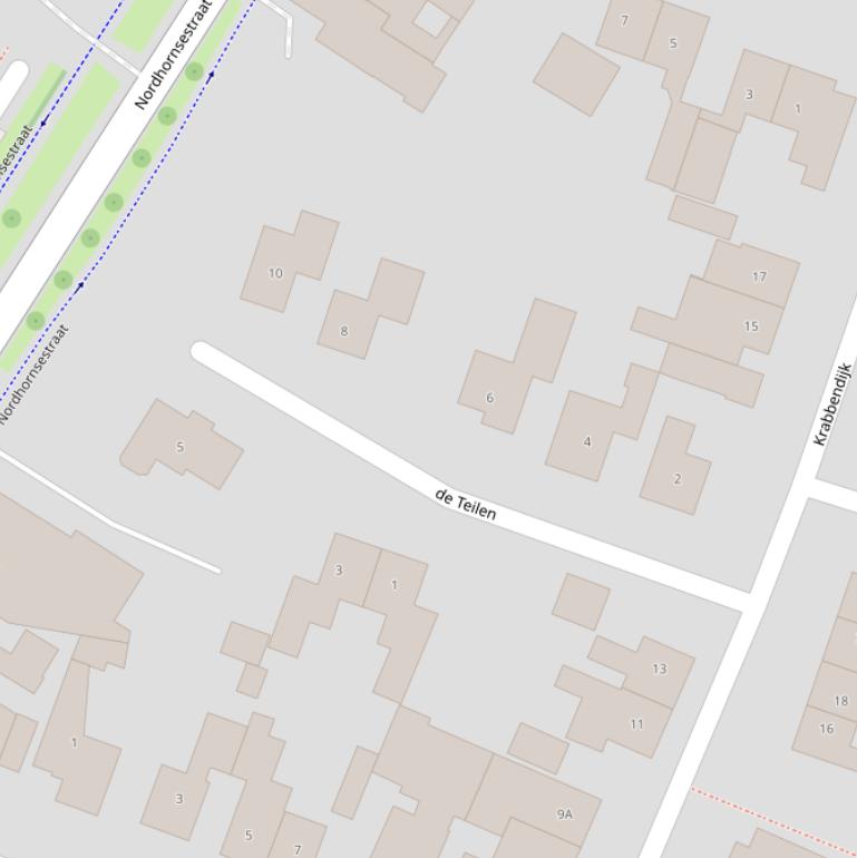 Kaart van  de Teilen.