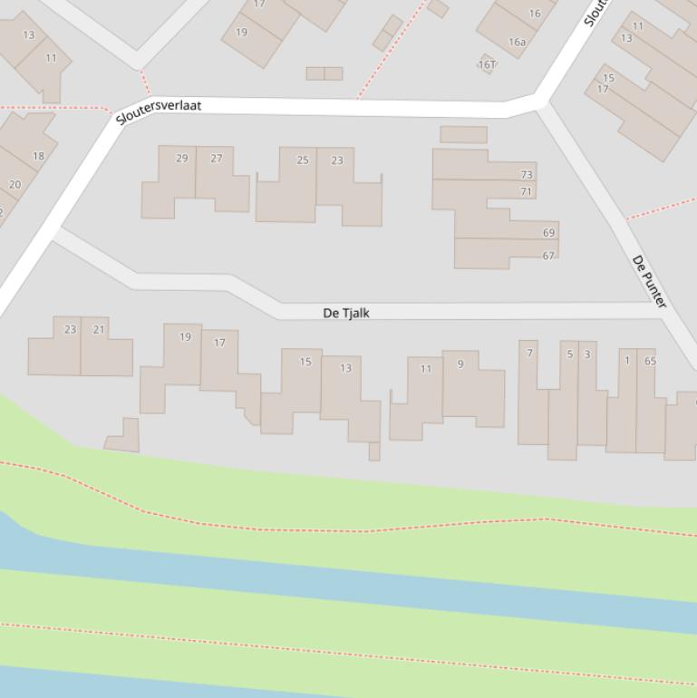 Kaart van  De Tjalk.