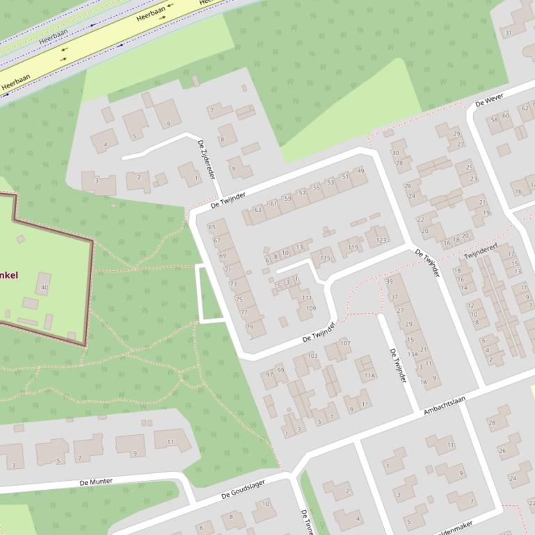 Kaart van  De Twijnder.