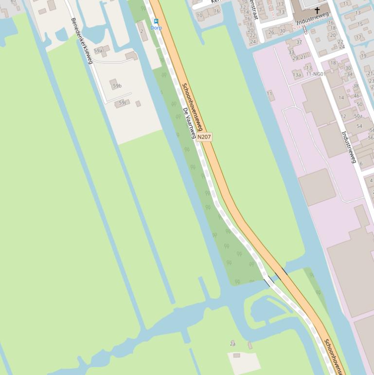 Kaart van  De Vaartweg.