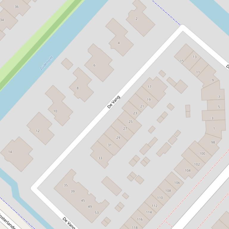 Kaart van  De Vang.