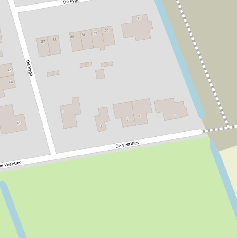 Kaart van  De Veenties.