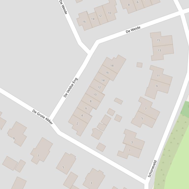 Kaart van  De Veldse Eng.