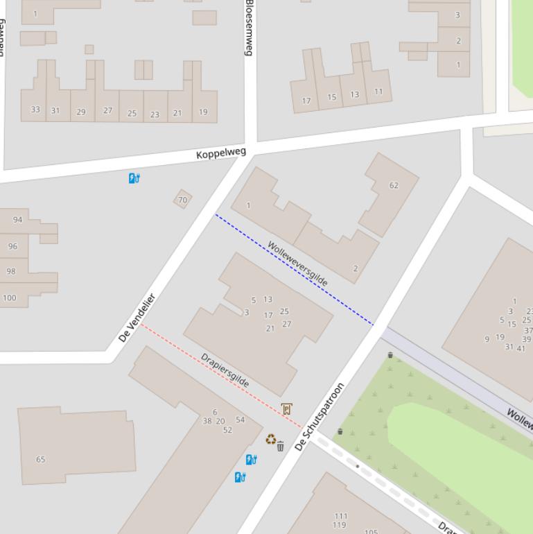 Kaart van  De Vendelier.