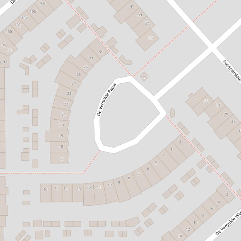 Kaart van  De Vergulde Pauw.