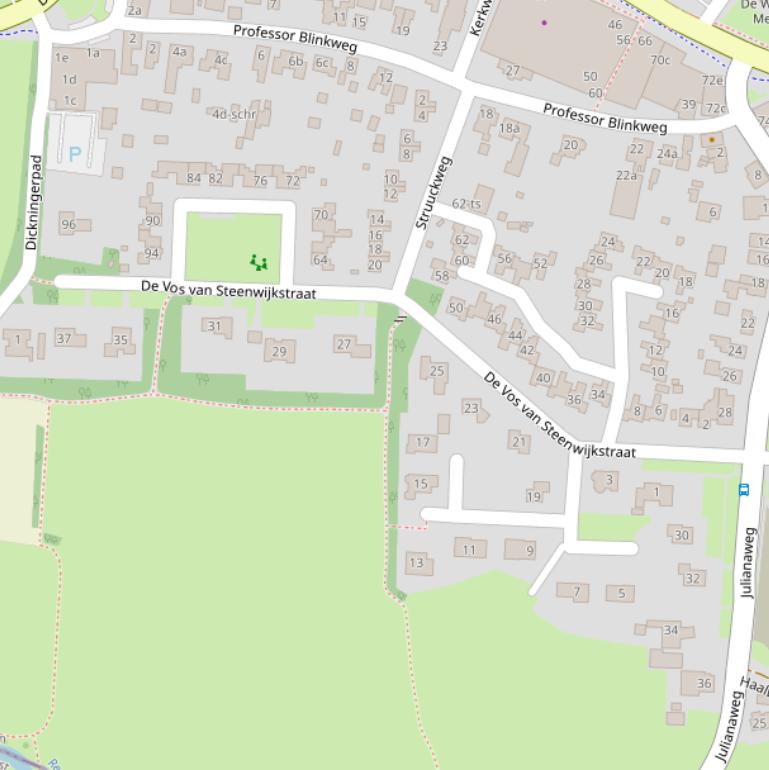 Kaart van  De Vos van Steenwijkstraat.