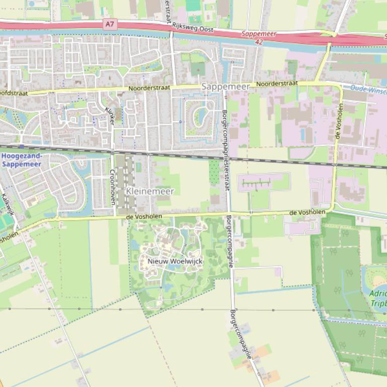 Kaart van  de Vosholen.