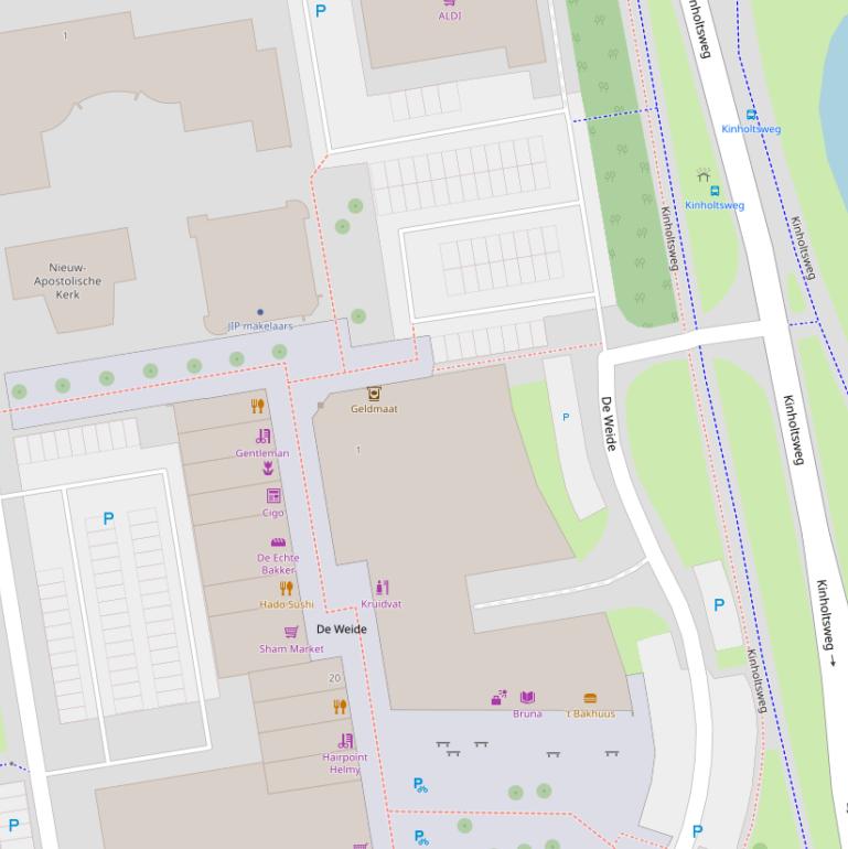 Kaart van  de Weide.