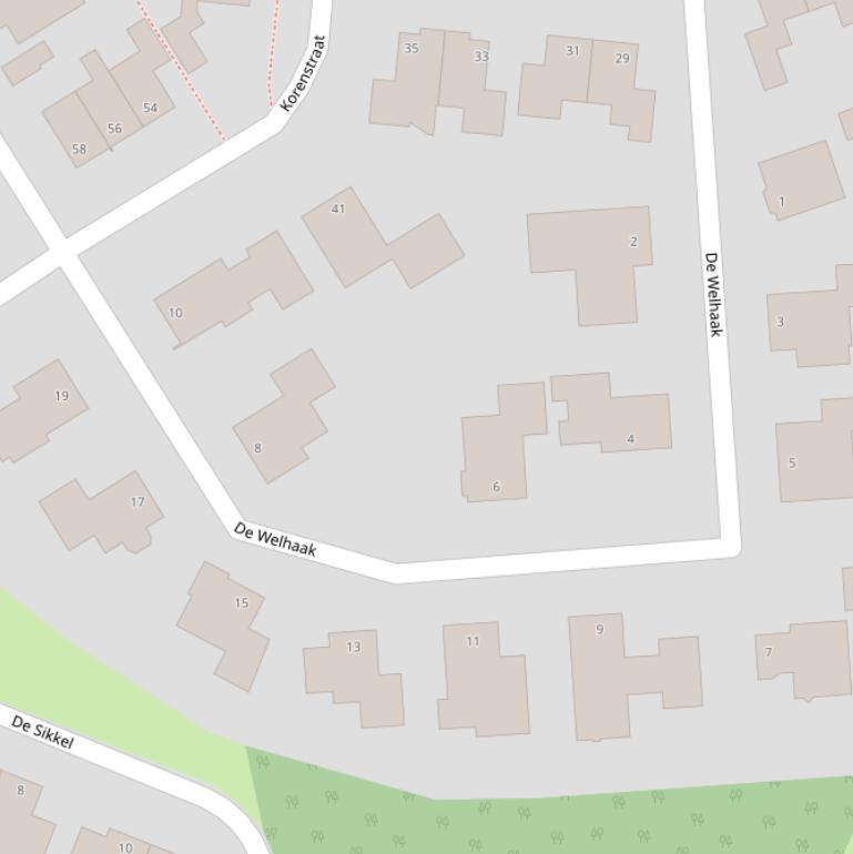 Kaart van  De Welhaak.