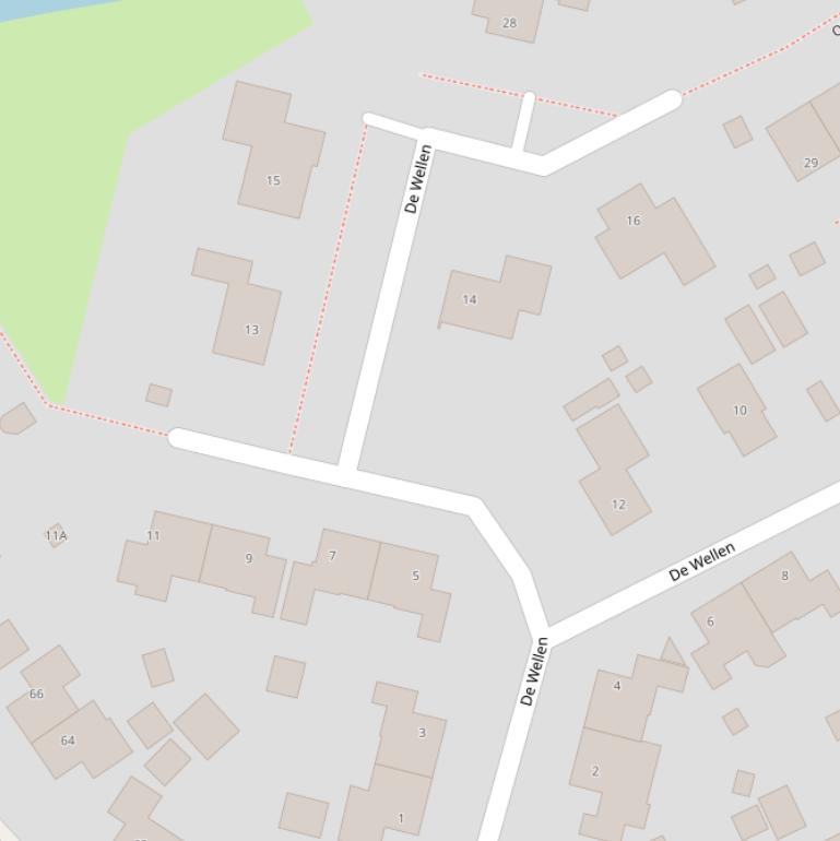 Kaart van  De Wellen.