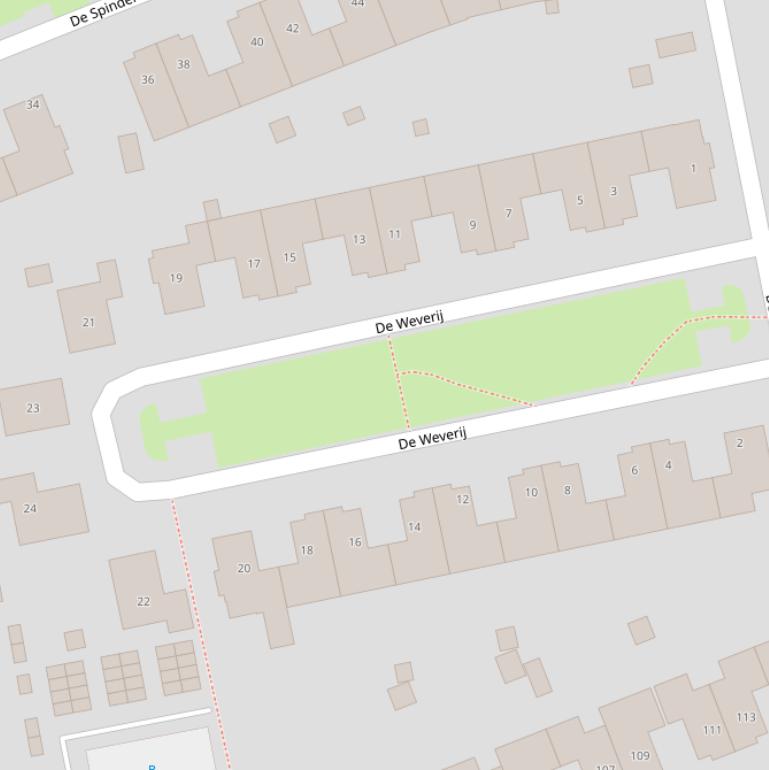 Kaart van  De Weverij.