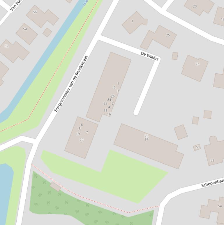 Kaart van  De Wieërt.