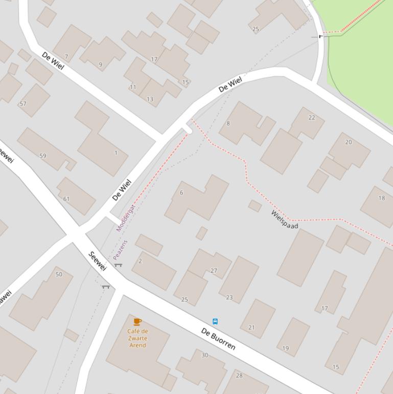 Kaart van  De Wiel.