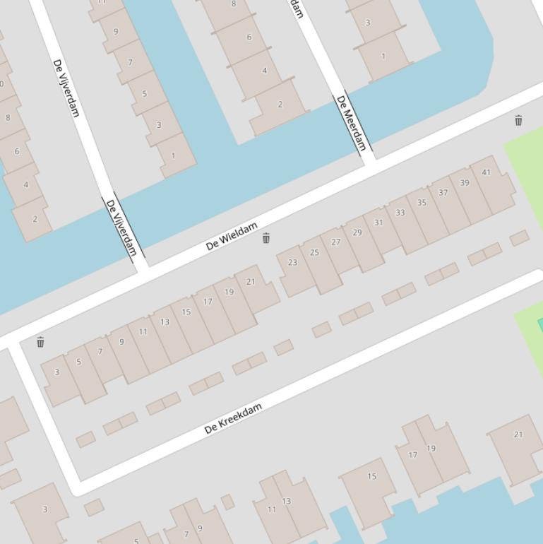 Kaart van  De Wieldam.