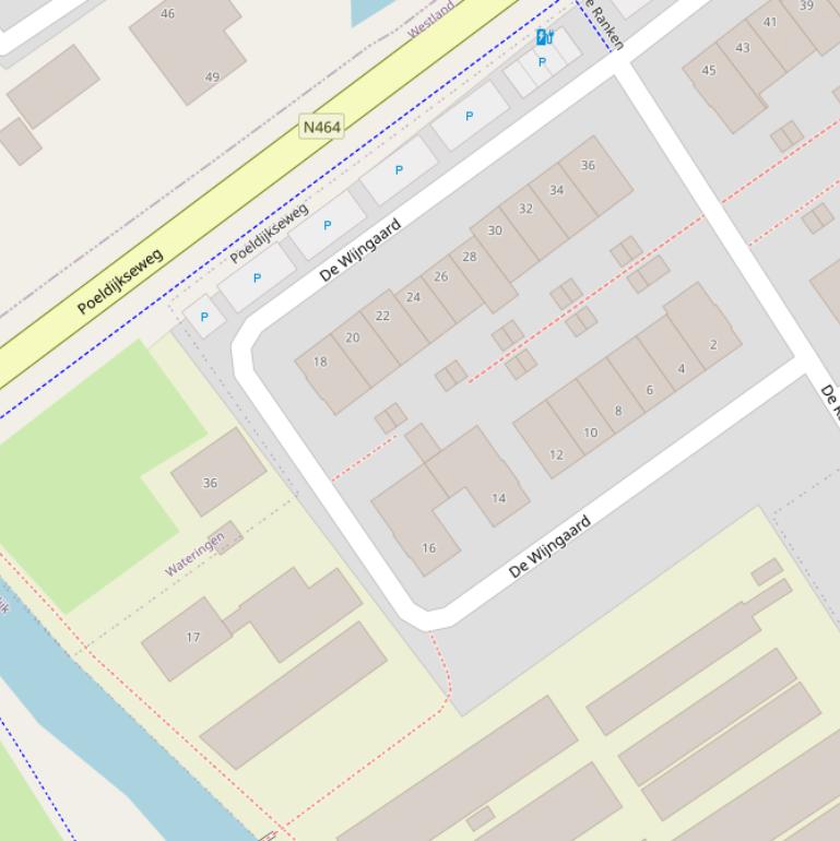 Kaart van  De Wijngaard.