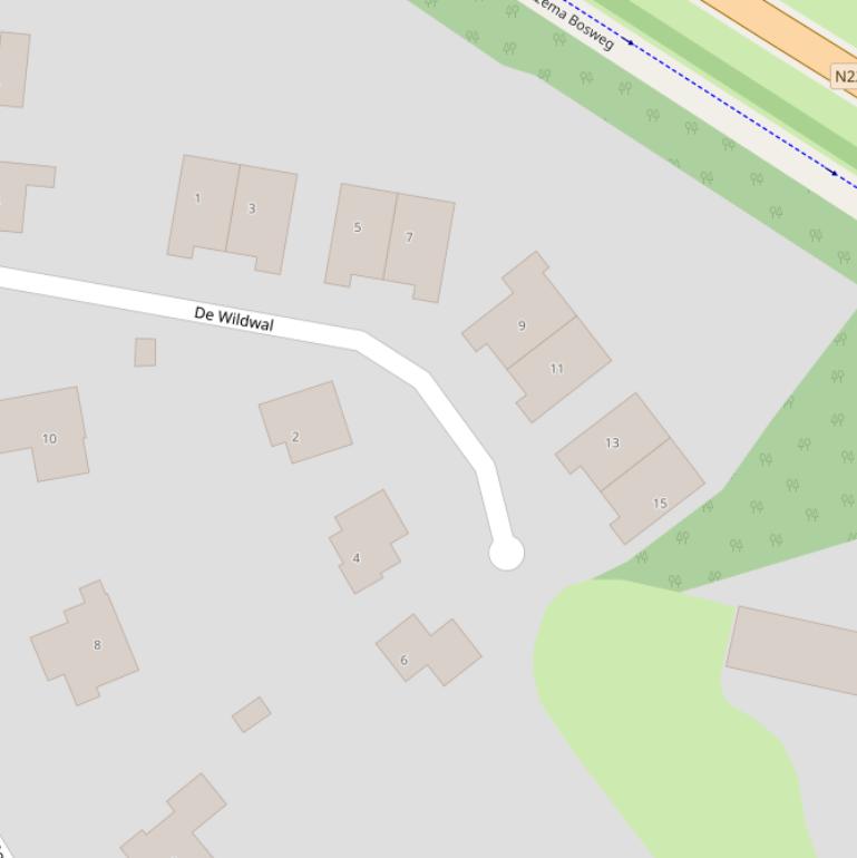 Kaart van  De Wildwal.