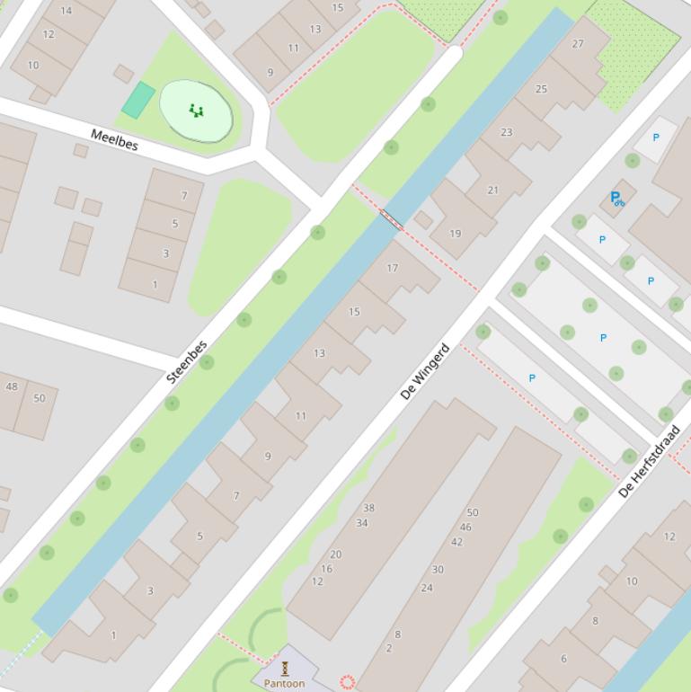 Kaart van  De Wingerd.