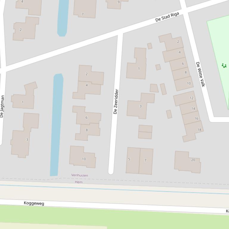 Kaart van  De Zeeridder.