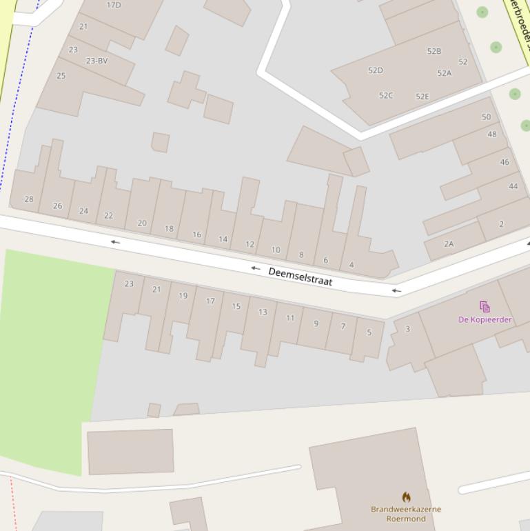 Kaart van de Deemselstraat.