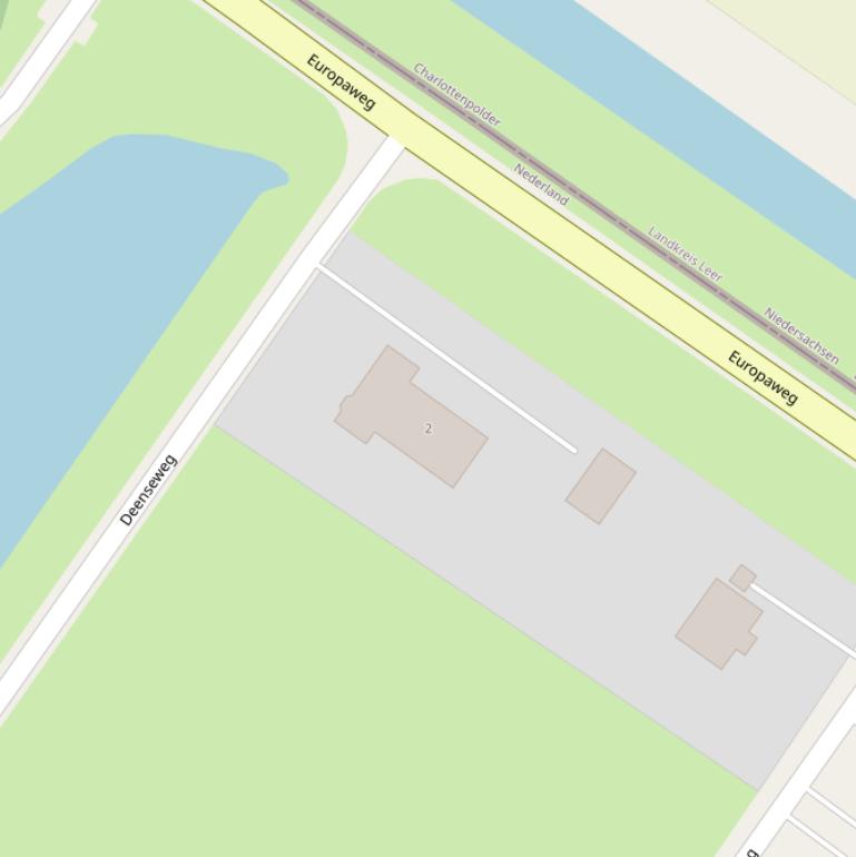 Kaart van de Deenseweg.